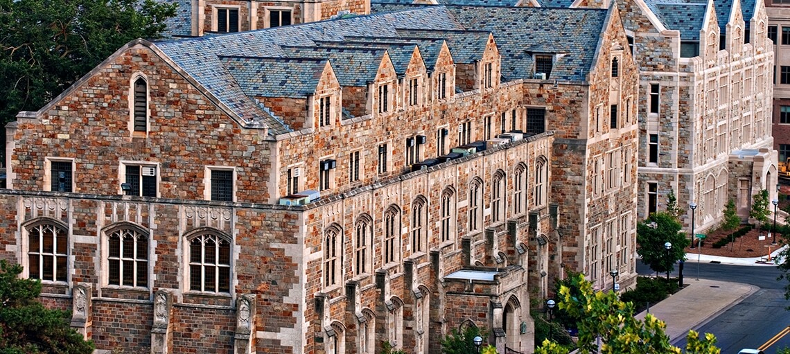View of Hutchins Hall and Legal Research.