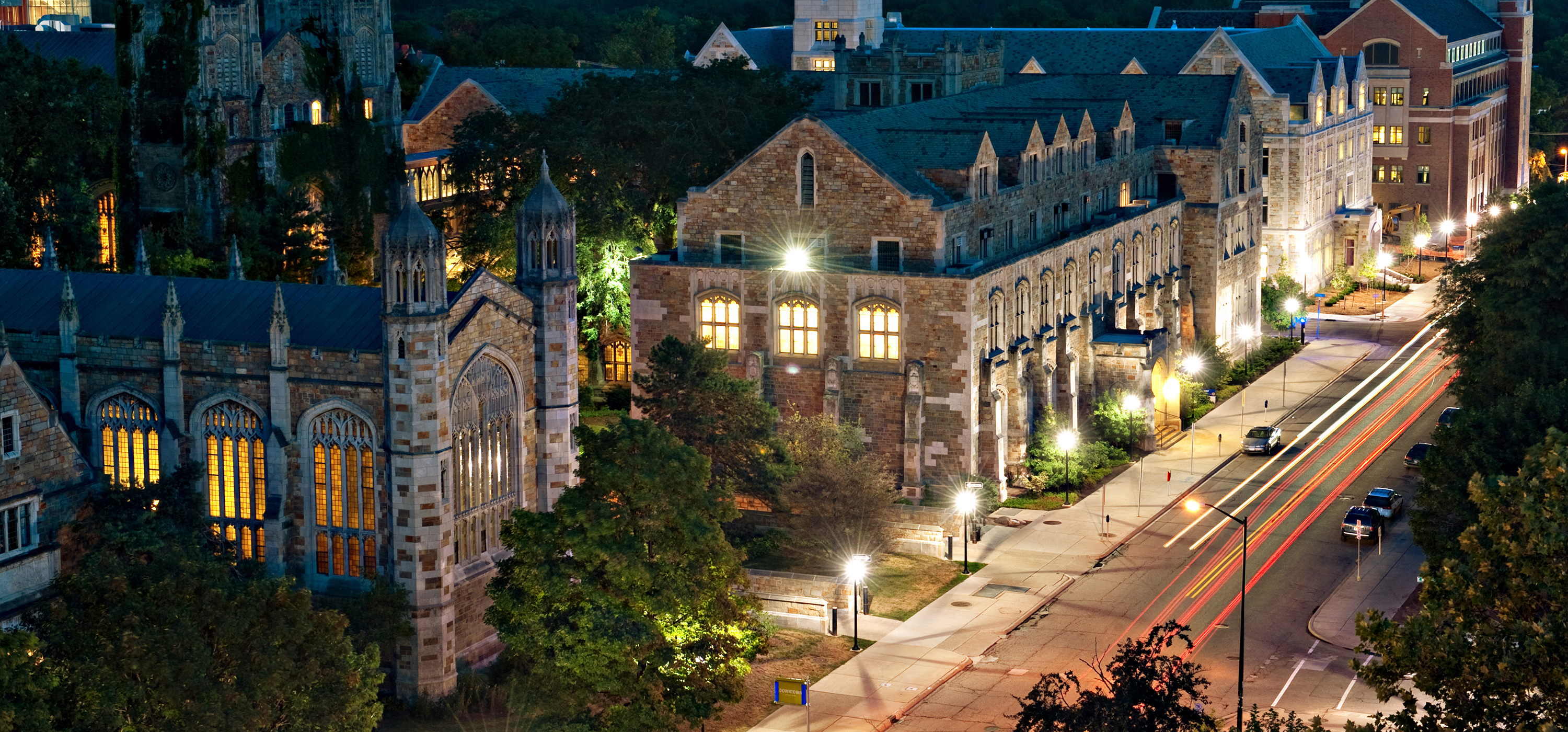 Aerial View of the University of Michigan Law School Campus
