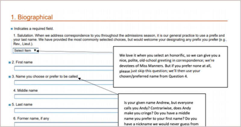 Application Questions