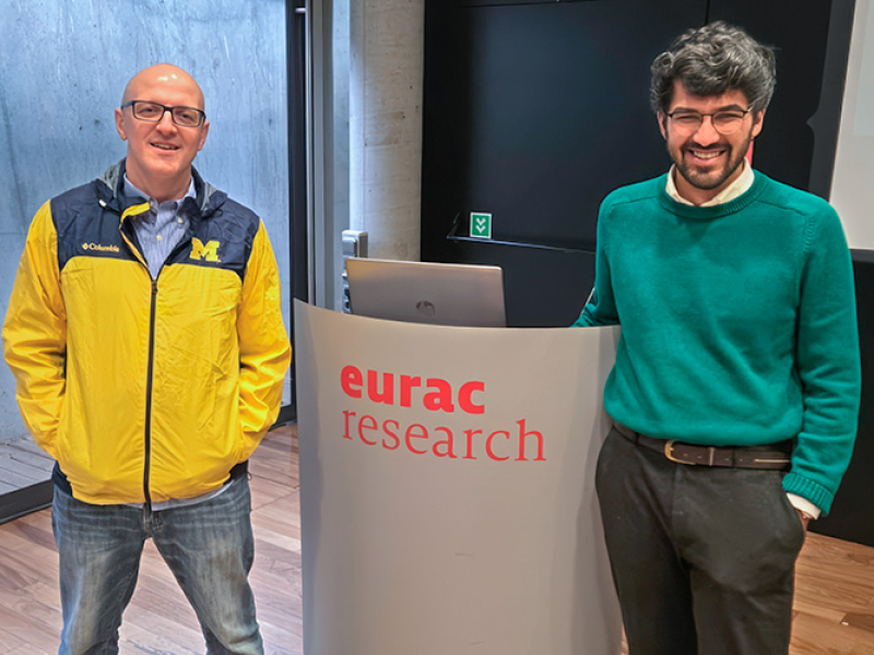 Bruno Cunha and Kushagr Bakshi at Eurac Research in Italy