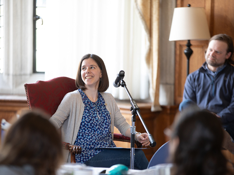 Margaret Hannon receives a 2024 teaching award.