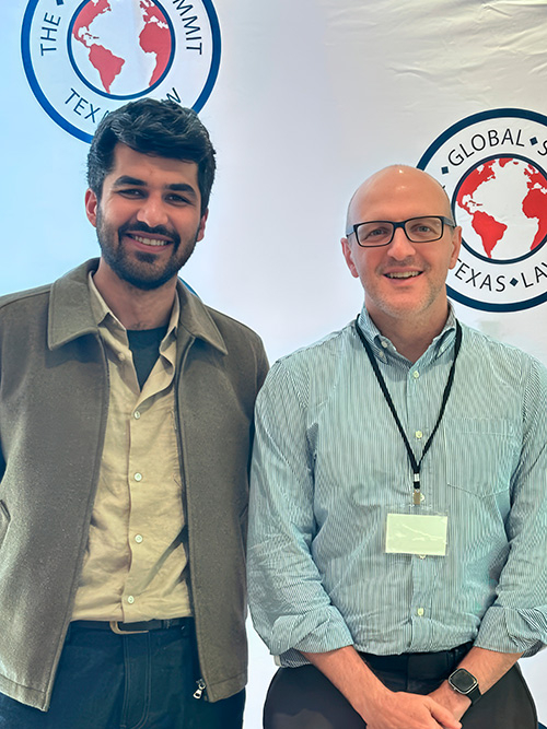 Kushagr Bakshi and Bruno Cunha at the Global Summit hosted by Texas Law