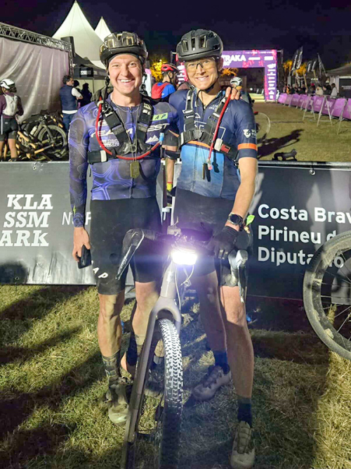 Brett Frazer, and Amanda Rauh-Bieri, after finishing Traka