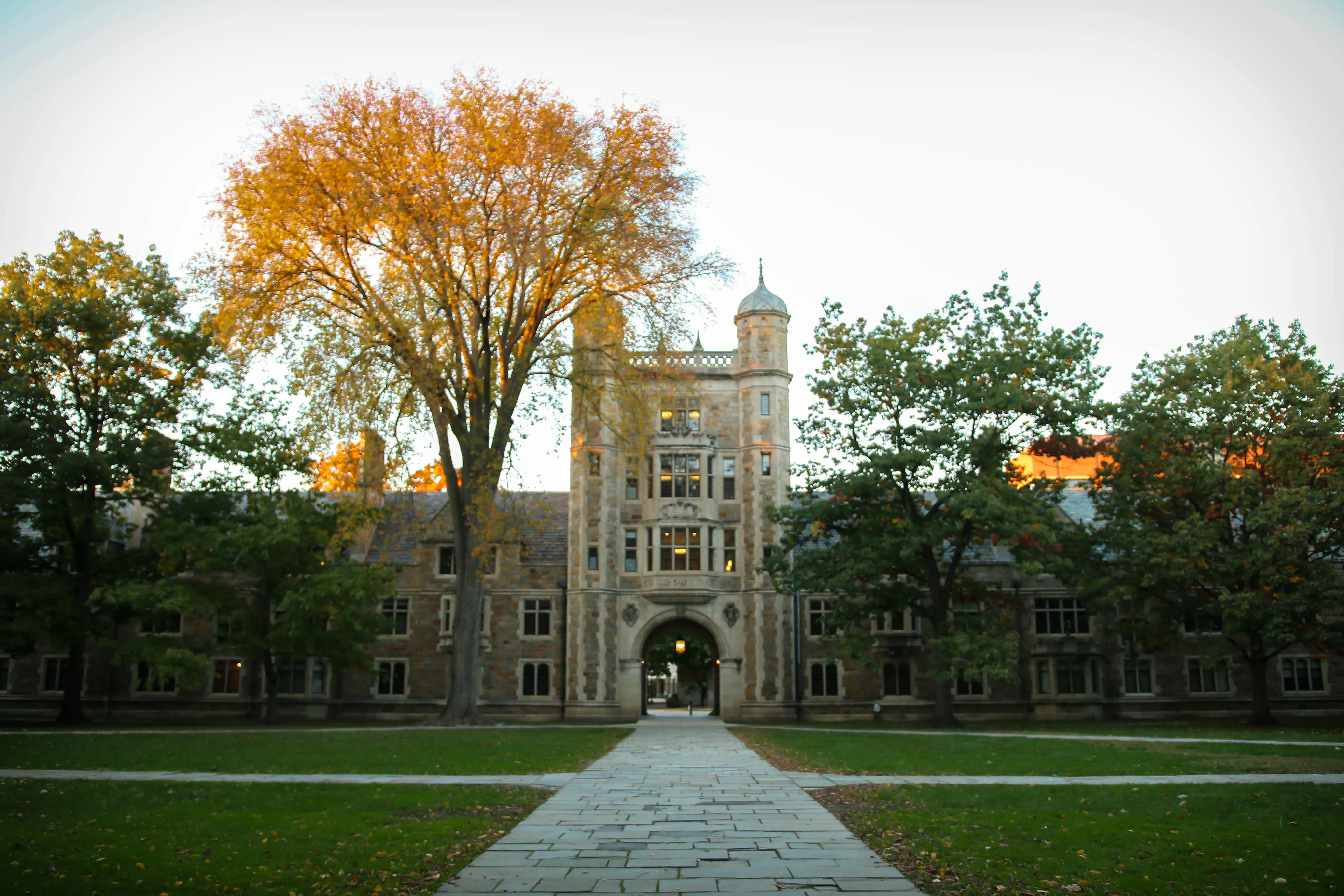  Exterior view of the Lawyers Club during Fall