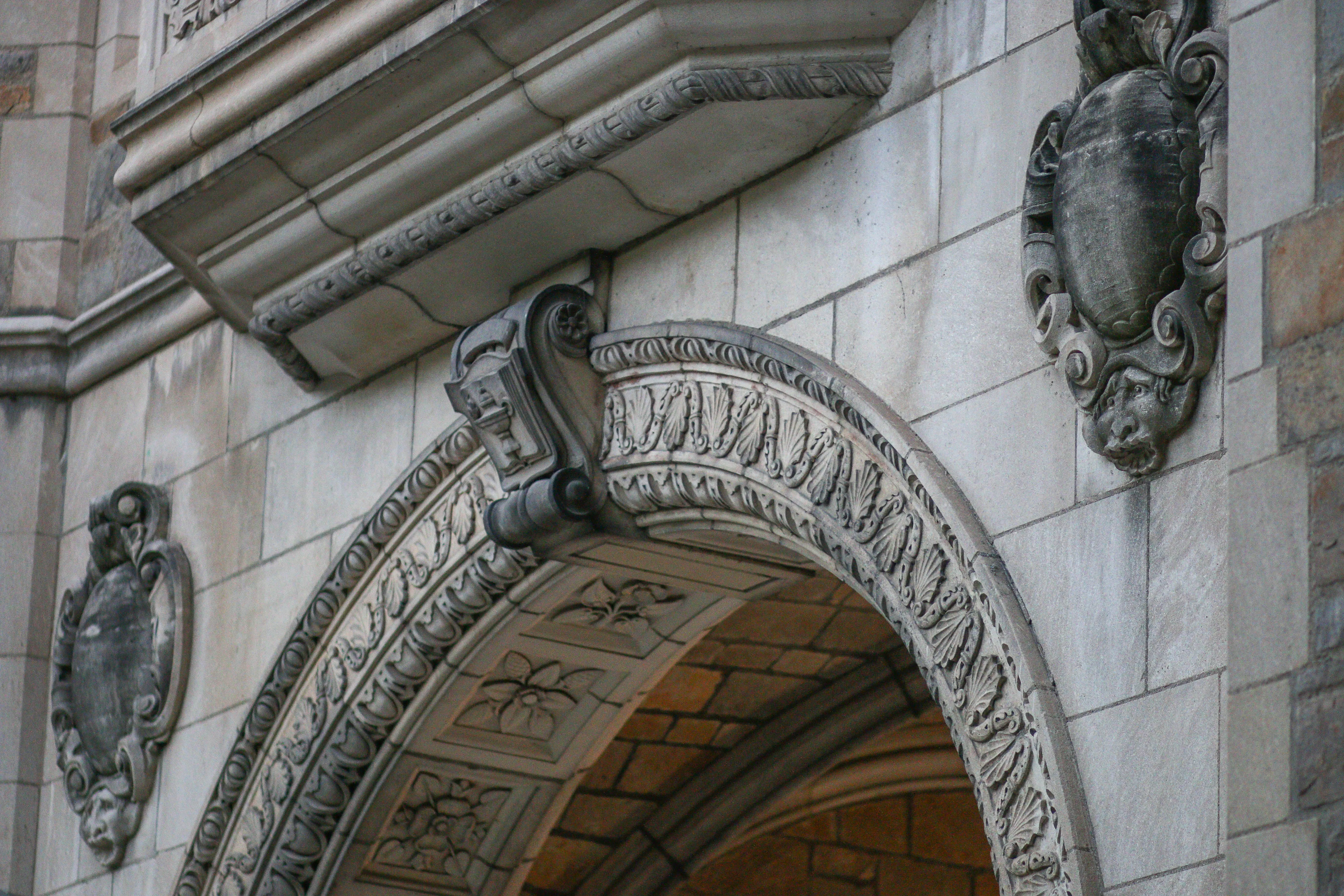 Exterior view of arch way.