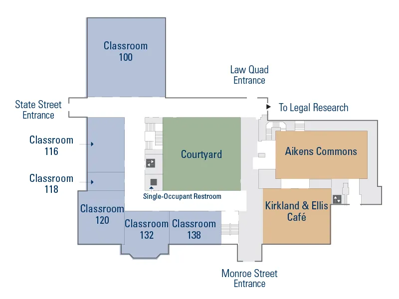 Hutchins Hall First Floor Map