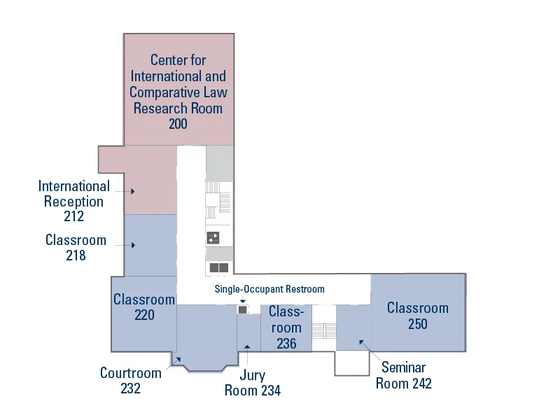Hutchins Hall Second Floor Map