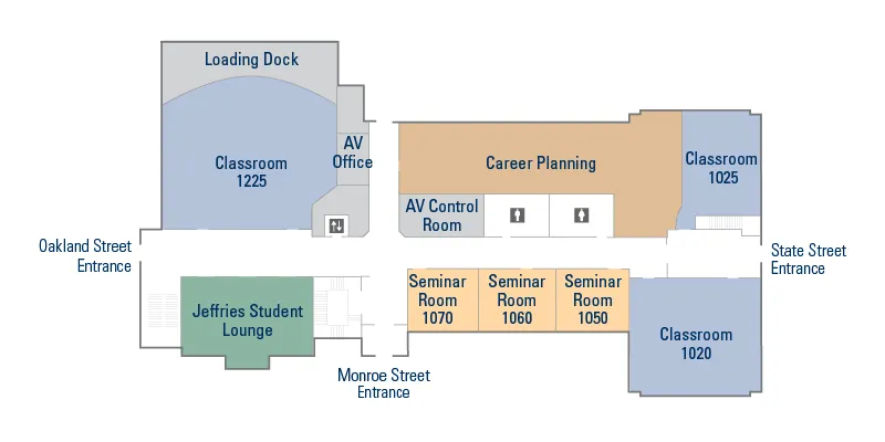 Jefferies Hall First Floor Map