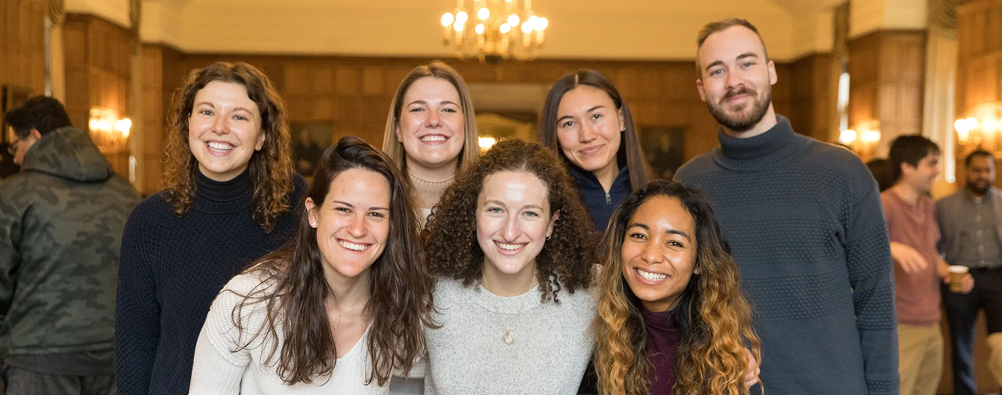 (Back, left to right): Charlotte Boghossian, Victoria Clark, Lexi Wung, and James Kirwan; (Front, left to right): Ruby Emberling, Lily Sawyer-Kaplan, and Lissie Ng. (Not pictured: Olivia Vigiletti)