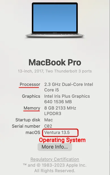 MacOS - About This Mac