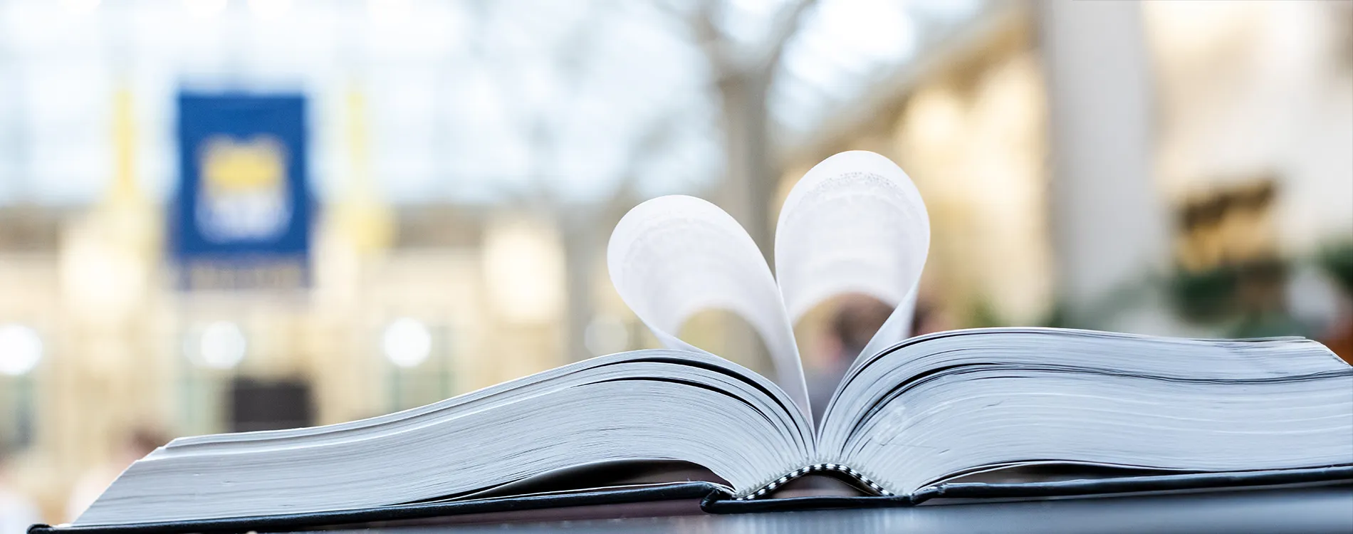 Pages of a book folded to look like a paper heart.