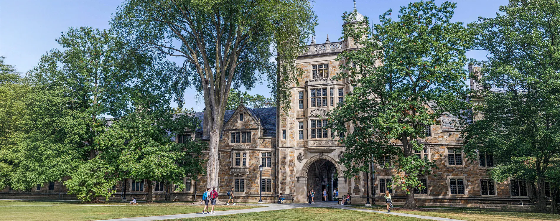The Lawyers Club exterior at the University of Michigan Law School campus.