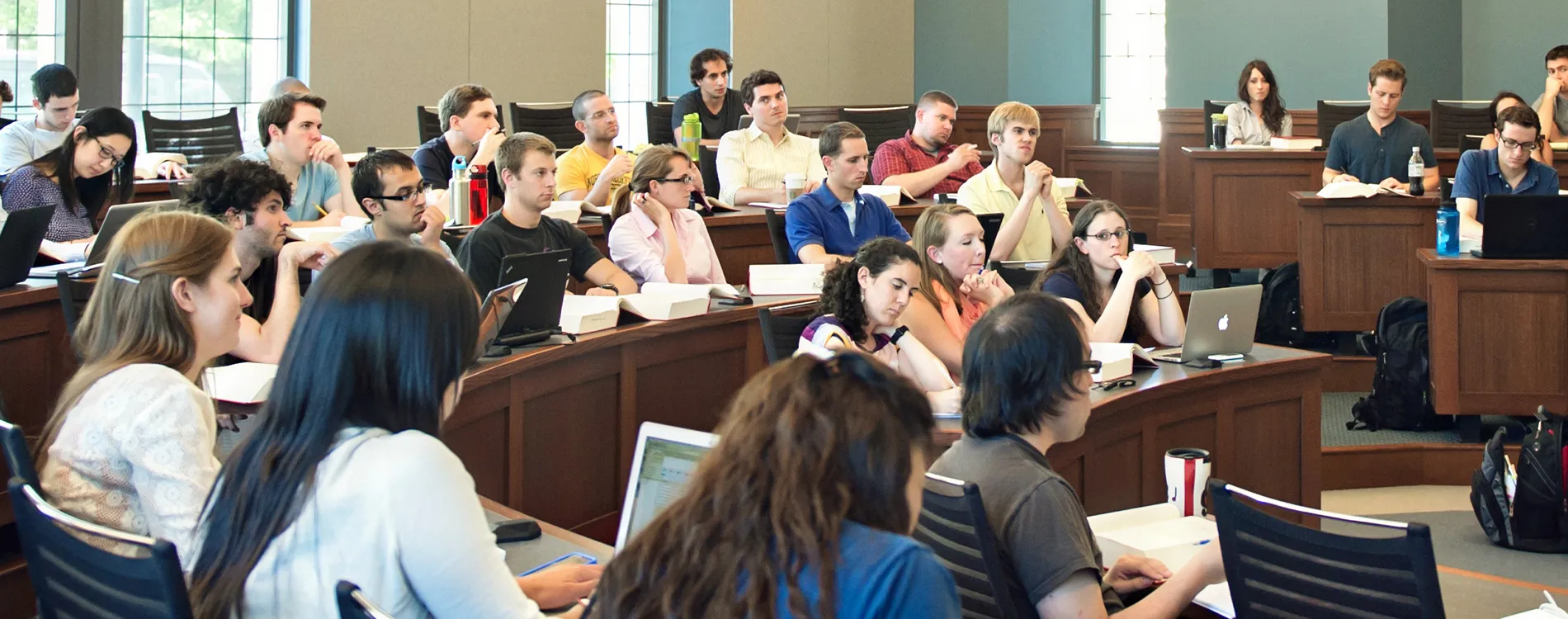 Michigan Law students attend class in Jeffries Hall room 120.
