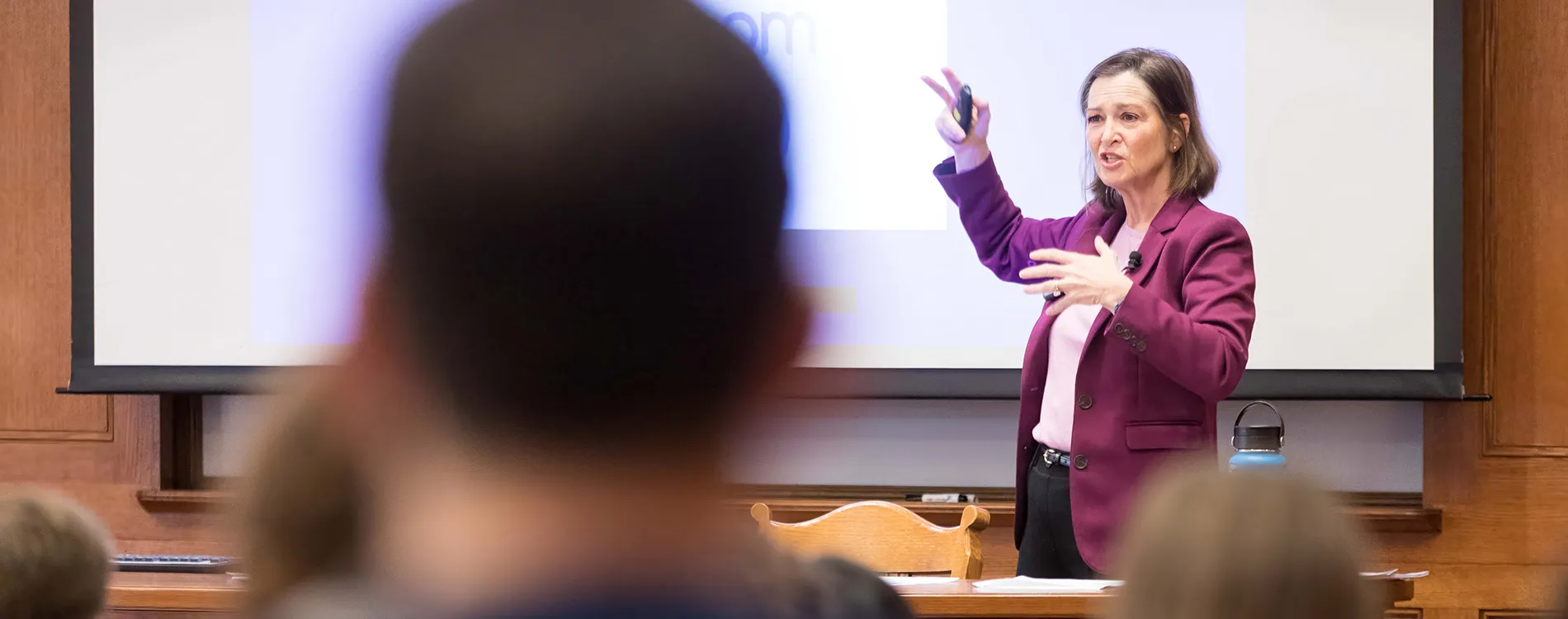 Barbara McQuade teaching class at Michigan Law.