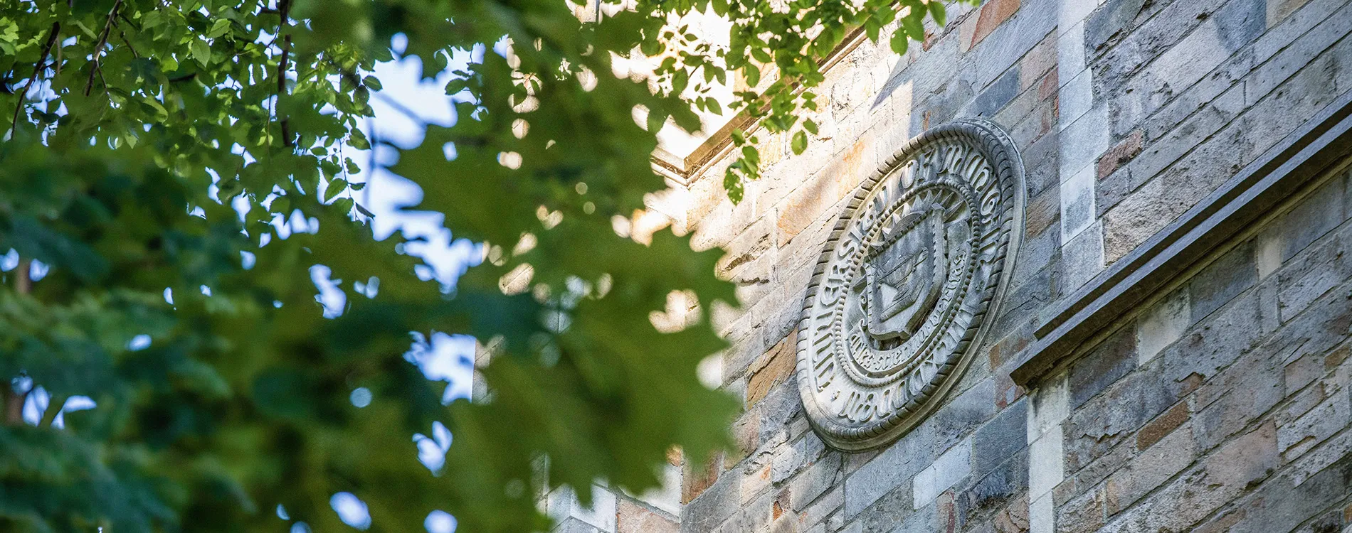 Reading Room Exterior with University Seal
