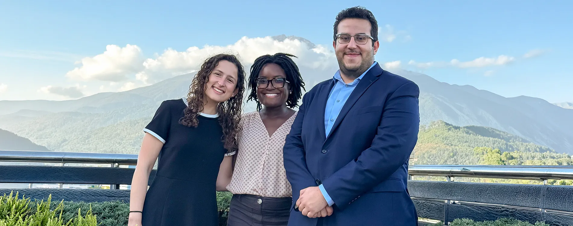 Lindsey Bressler, Moamen Keshlaf, and Awo Onwudiwe Group Portrait