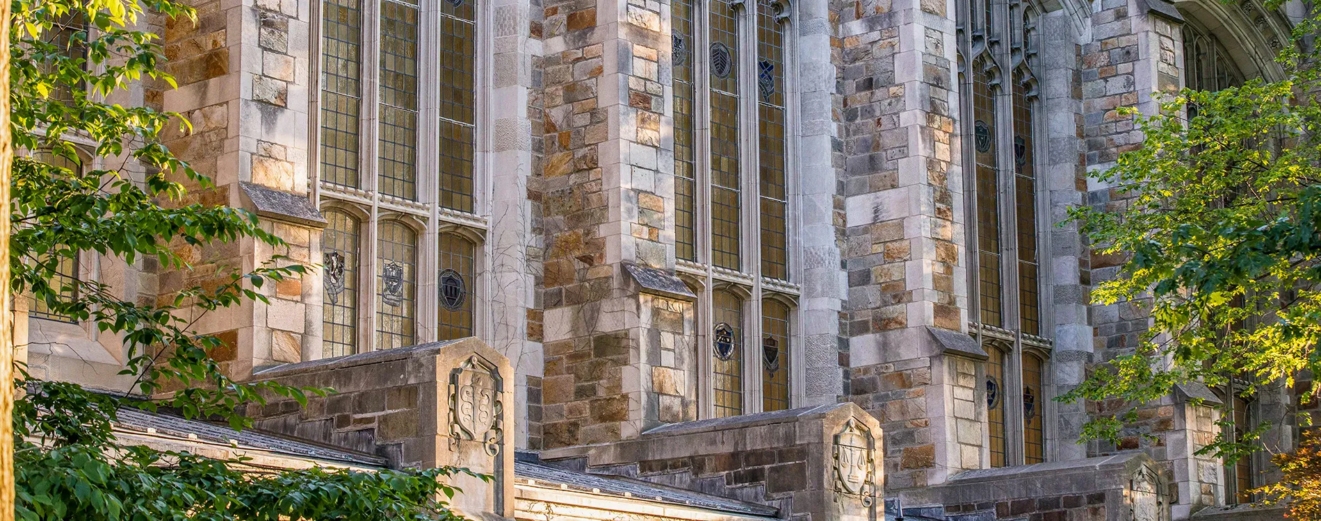 Michigan Law Reading Room exterior windows.