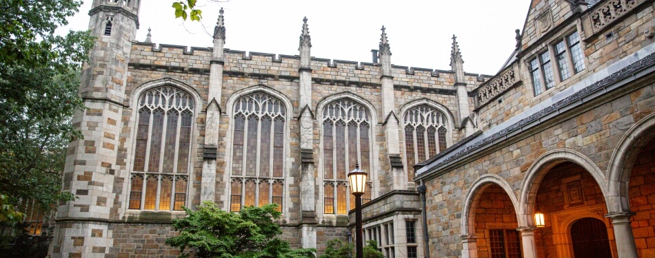 Exterior view of the Law School Dining Hall and Lawyers Club
