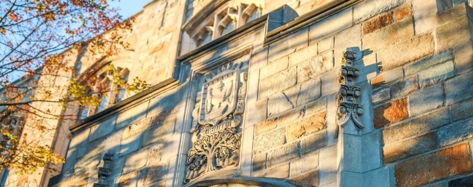 Architectural detail of Hutchins Hall 