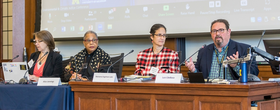 Panelists at Michigan Law’s Environmental Law and Policy Program recently hosted Environmental and Climate Justice conference. 