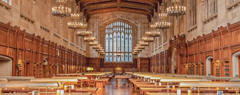 Interior view of the Michigan Law Reading room