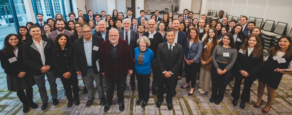 A group of Salzburg Cutler Fellows Program attendees including Michigan Law students and faculty.