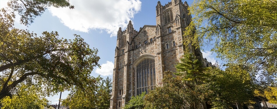 Exterior view of the Reading Room Windows.