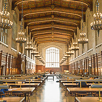 The interior of the Michigan Law Reading Room.