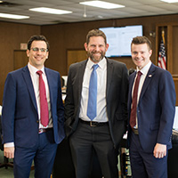 Andrew Schreder, Matt Andres, and Ryan Stults at the Jackson County Circuit Court