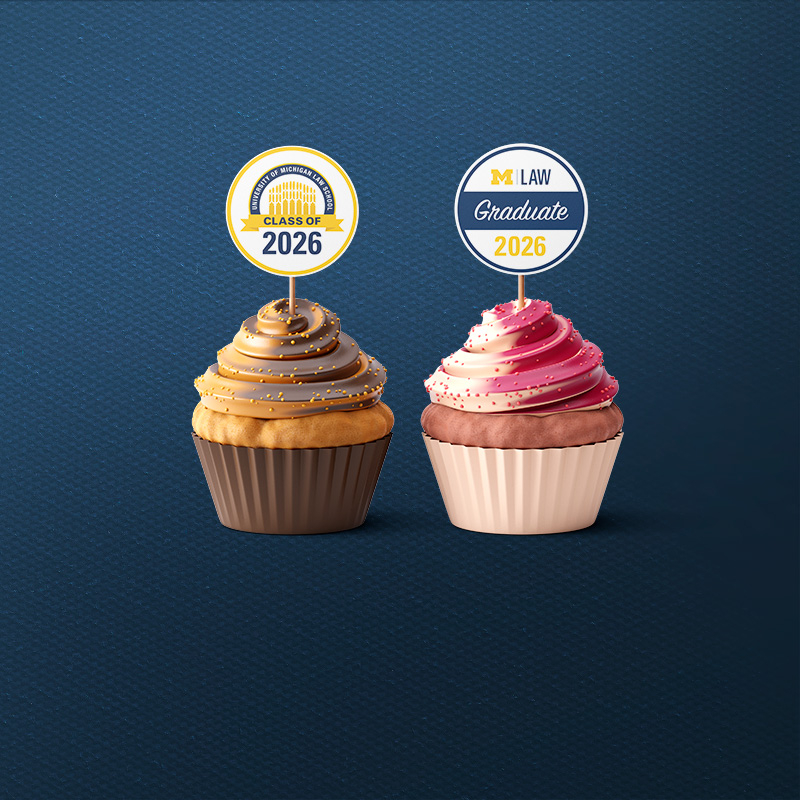 Michigan Law Class of 2026 Cupcake Toppers.