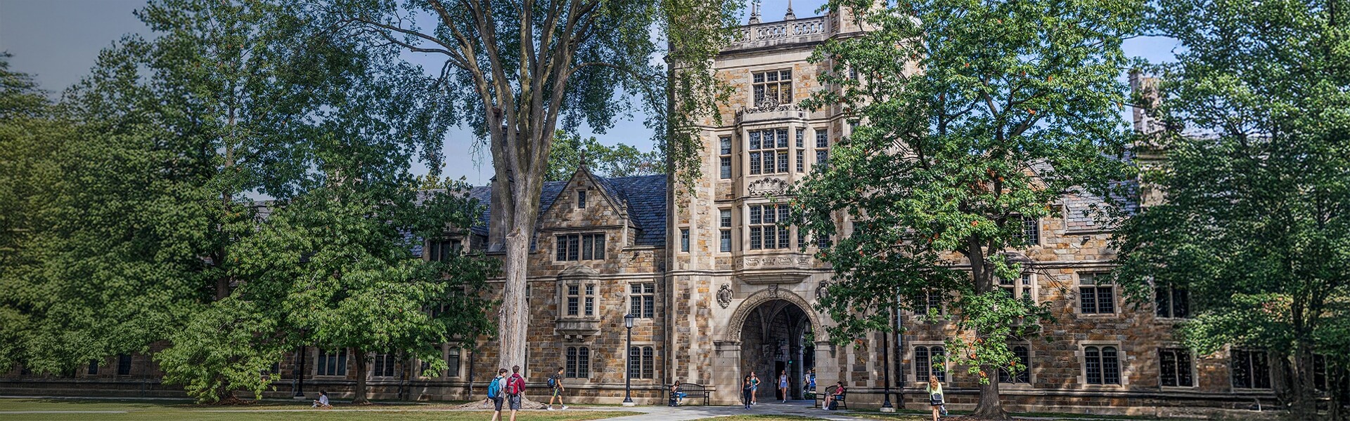 The Lawyers Club exterior at the University of Michigan Law School campus.