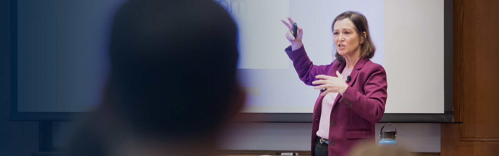 Barbara McQuade teaching class at Michigan Law.