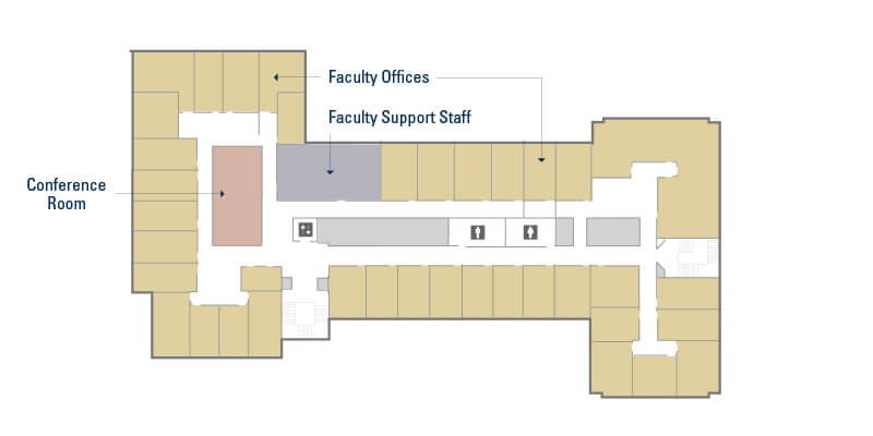 Jefferies Hall Third Floor Map