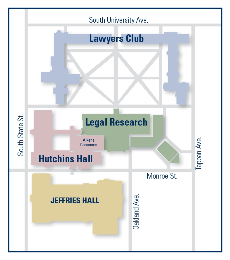 Michigan Law Campus Map