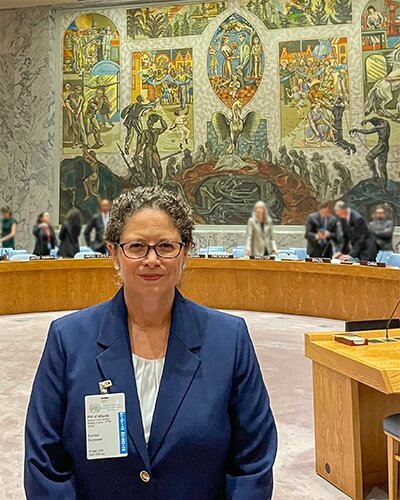 Karima Bennoune spoke at the UN Security Council on September 26, urging the organization to label the Taliban’s treatment of Afghan women as “gender apartheid.”