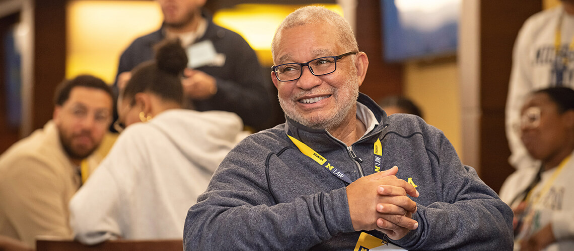 Clinton Canady attend the Black Alumni Reunion 2023 reception along with fellow alumni.
