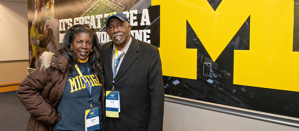 Curtis and Sharyn Mack at Michigan Stadium.