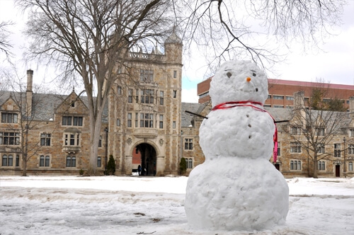 snowman in quad