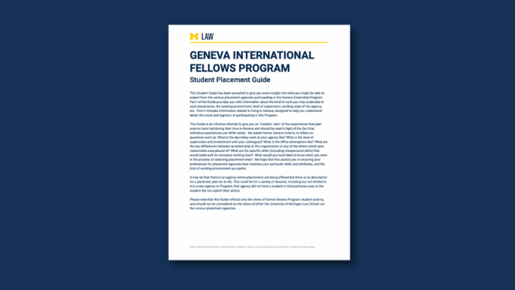 Cover of the Geneva Student Guide