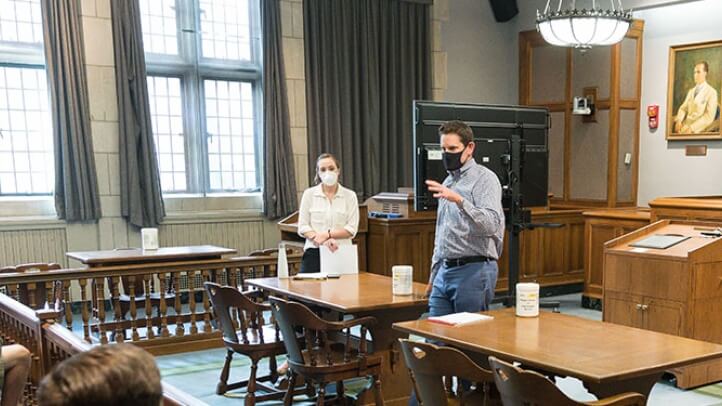 Veterans Legal Clinic, Matthew Andres teaching a class