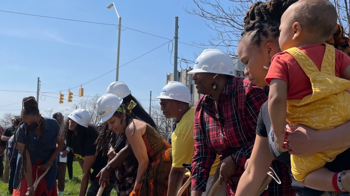 Breaking Ground for the Clinic Supports Detroit Food Security