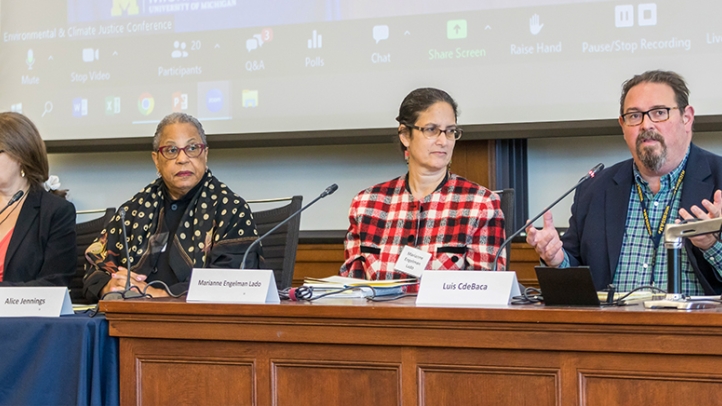 Panelists at Michigan Law’s Environmental Law and Policy Program recently hosted Environmental and Climate Justice conference. 