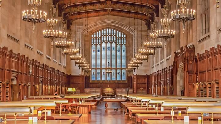 Interior view of the Michigan Law Reading room