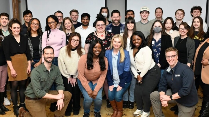 Group image of of attendees of a debt workshop