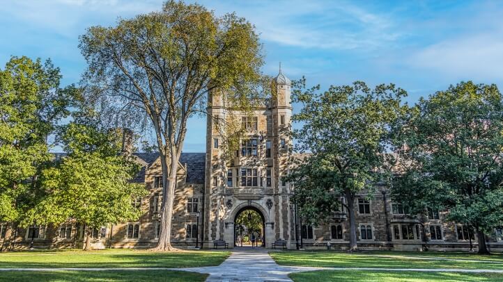 An exterior view of the Lawyers Club from the Law Quadrangle.