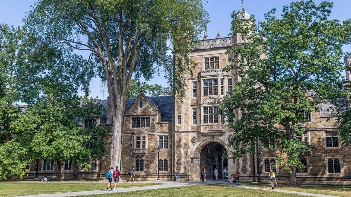 The Lawyers Club exterior at the University of Michigan Law School campus.