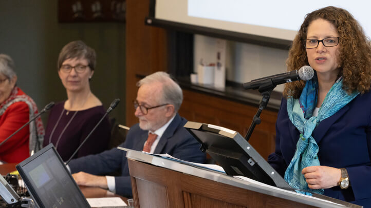 Professor Karima Bennoune speaks at the Gender Apartheid Conference hosted at Michigan Law.