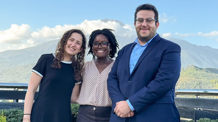 Lindsey Bressler, Moamen Keshlaf, and Awo Onwudiwe Group Portrait