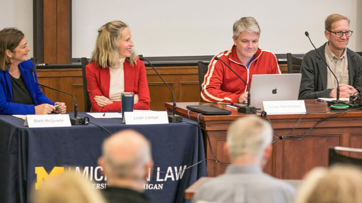 Barb McQuade, Sam Bagenstos, Leah Litman, and Julian Davis Mortenson, Emergency Powers and the Election panel
