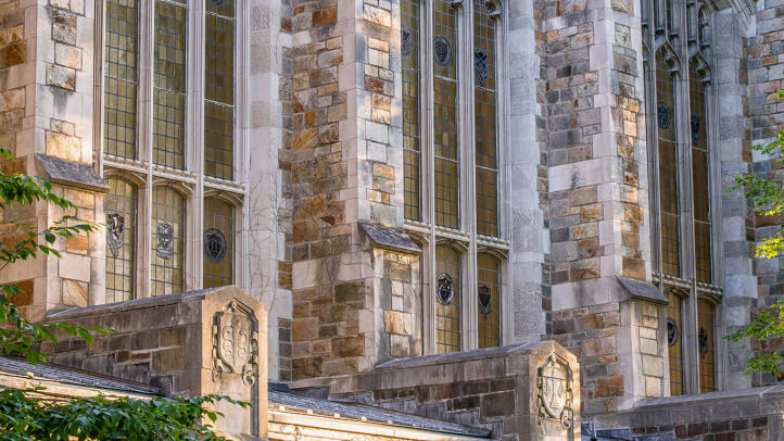 Michigan Law Reading Room exterior windows.